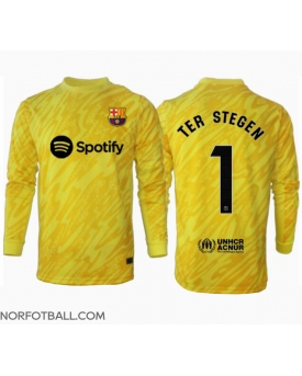 Billige Fotballdrakt Barcelona Ter Stegen #1 Keeper Replika Hjemmedrakt 2024-25 Langermet